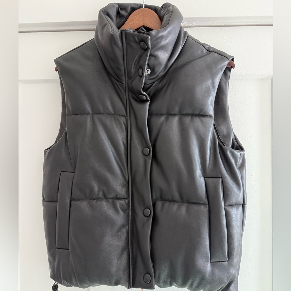 Zara Cropped Leather Vest